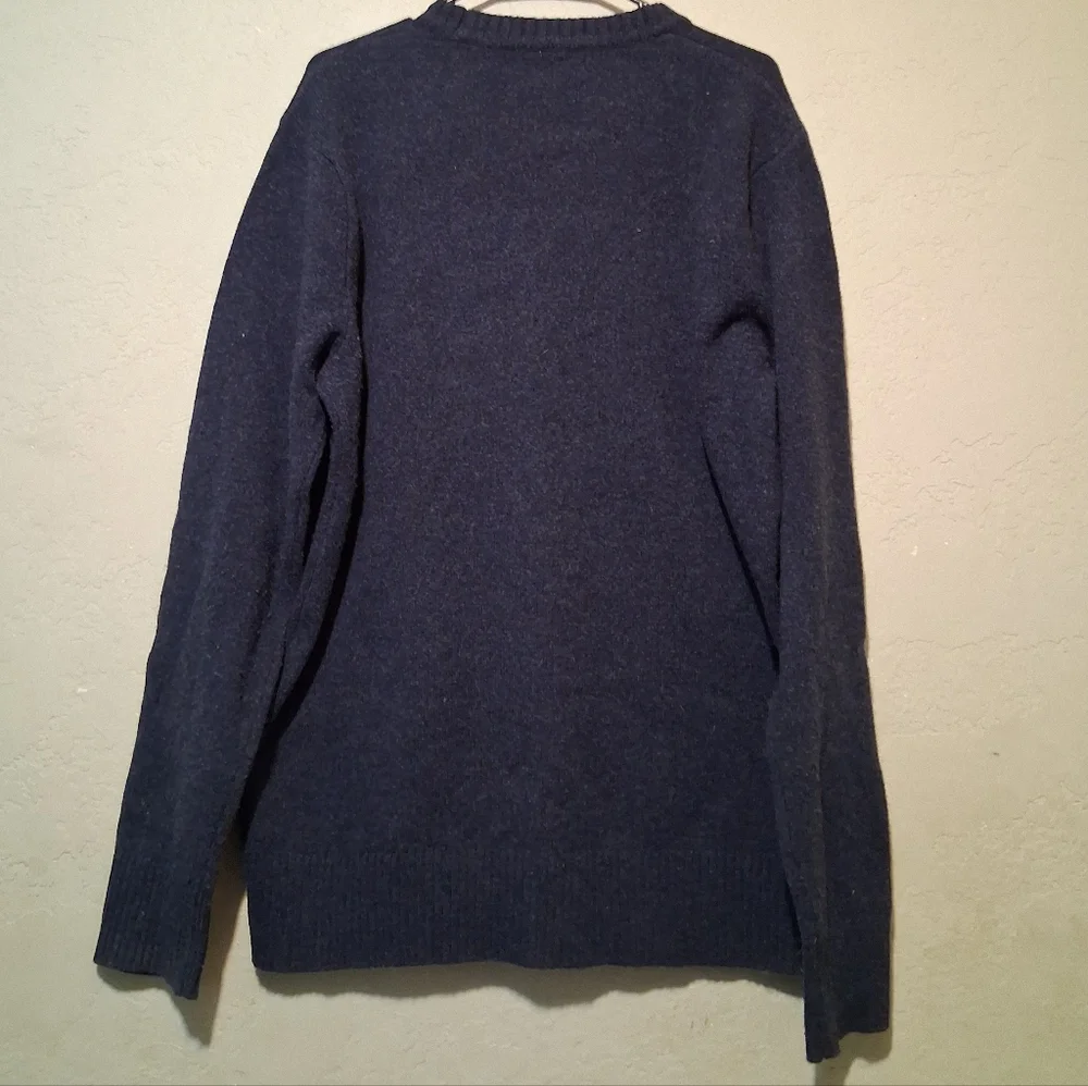 J. Crew Rugger Merino Knit For Wool Blend Sweater Navy Blue SxXLT Pullover‎